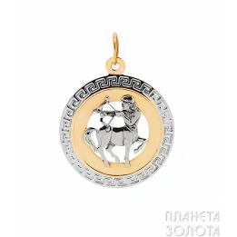 Золотой подвес знака зодиака "Стрелец" PZ.1.11