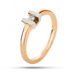 Помолвочное золотое кольцо с бриллиантом RD235WD