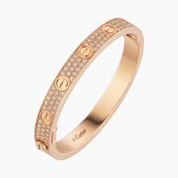 Золотой браслет  LOVE в стиле с Cartier бриллиантами BRiCar17.32