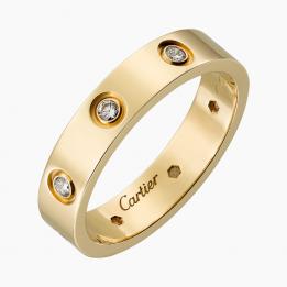 Золотое кольцо LOVE в стиле Cartier с бриллиантом MRCar14