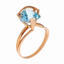 Золотое кольцо с огромным топазом RH29