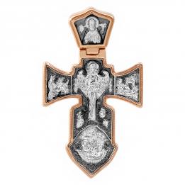 Золотой крест "Распятие. Ангел Хранитель" CR18.23