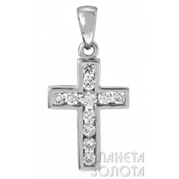 Золотой  крестик Pi07WD