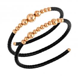 Женский браслет в красном золоте 750 пробы с керамикой BR169