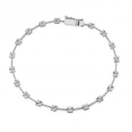 Браслет женский в белом золоте 585 пробы с бриллиантами BR172
