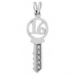 Золотой кулон-ключик PI15