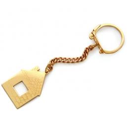 Золотой брелок "Home, sweet home" KC09