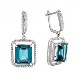 Золотые серьги с топазом EH01