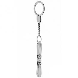 Серебряный брелок "Лыжи" KC03