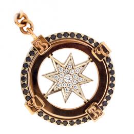 Золотой брелок "Роза ветров" KC15