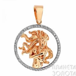 Золотой подвес знака зодиака "Дева" PZ.1.8