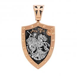 Золотая ладанка  с ликом "ГЕОРГИЙ ПОБЕДАНОСЕЦ" PL151.20