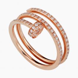 Золотое  кольцо  Juste un Clou  в стиле Cartier с бриллиантами RDCar07