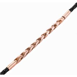 Кожаный шнурок со вставками золотой цепи ARMANI CLArman03.40