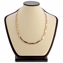 Мужская цепочка из белого и красного золота