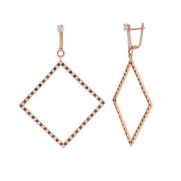 Золотые сережки E88