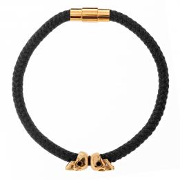 Браслет на шелковом шнурке Skull BRn212