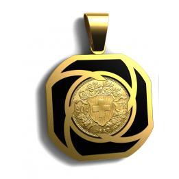 Золотой подвес PL15