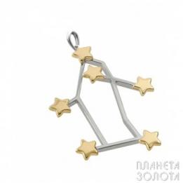 Золотой подвес знака зодиака "Близнецы" PZ.2.5