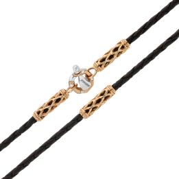 Шнурок с золотыми вставками CL24